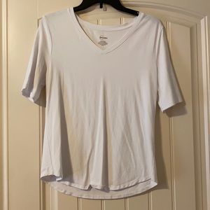 Basic White Mid Sleeve Tee